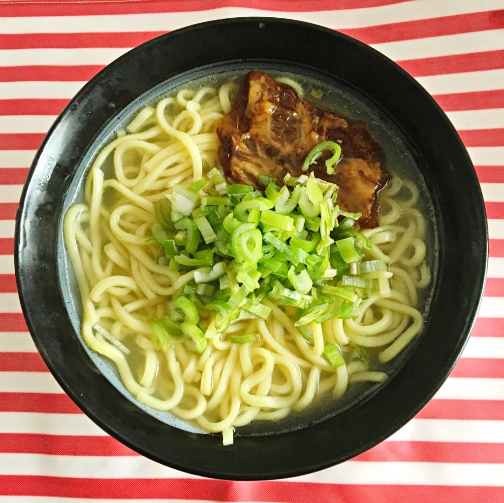 おうちごはんでソーキそば完成